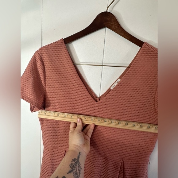 Maurice’s Mauve Pink Waffle Knit A-Line Women’s Dress Size Large - Picture 6 of 10